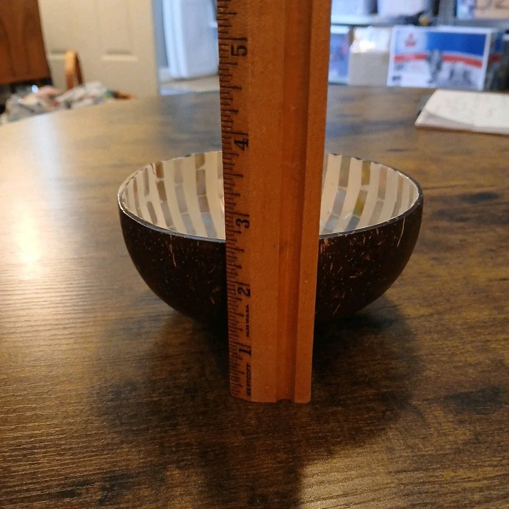 Coconut Shell Abaloni Mosaic Bowl Home Decor Candy Dish Gift 5.25